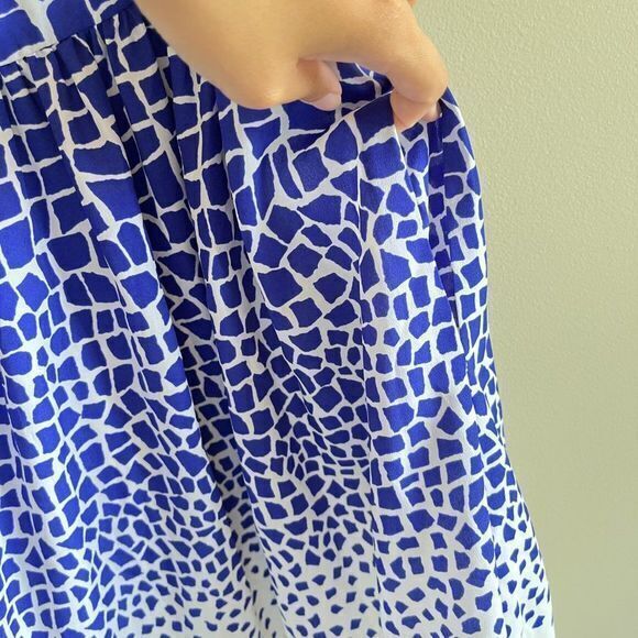 Eliza J Belted Print Fit & Flare Dress Womens Plus Size 14 Sleeveless Lined - Picture 8 of 11